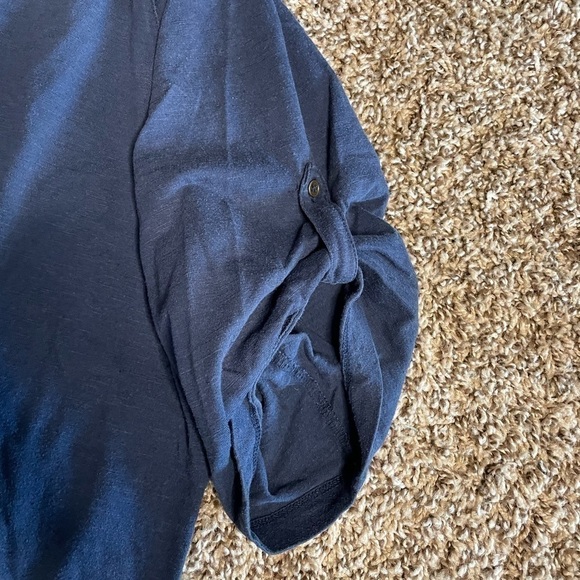 Northcrest 3X navy blue quarter sleeve t-shirt - Picture 5 of 11